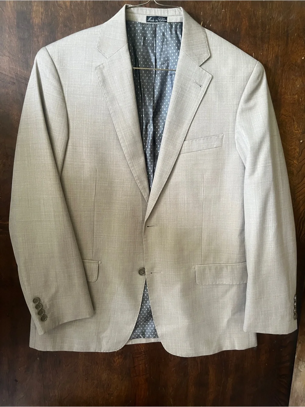 Evan Picone Light Beige Men's Suit Blazer & Trousers
